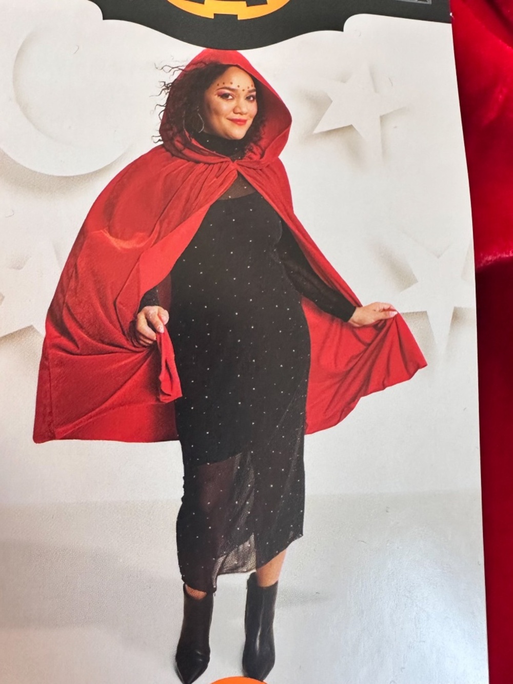 NEW Hyde & Eek Red Velvet Little Red Riding Hood Cape With Hood One Size Adult